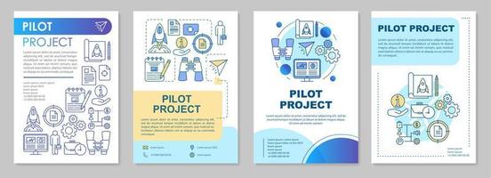 Pilot project brochure template layout vector