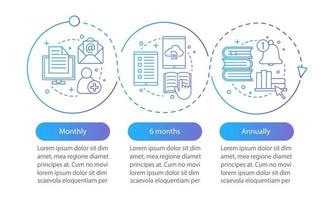 Virtual library subscription vector infographic template