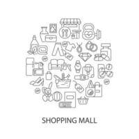 Shopping goods abstract linear concept layout with headline vector