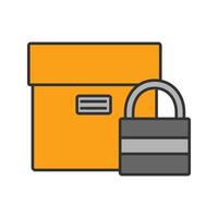 Secure delivery color icon vector