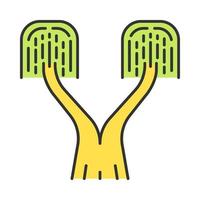 Ponytail palm color icon vector