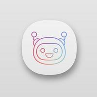 Chatbot app icon vector
