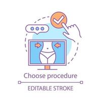 Choose procedure concept icon vector