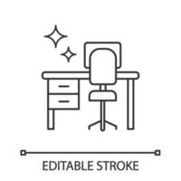 neat desk clipart