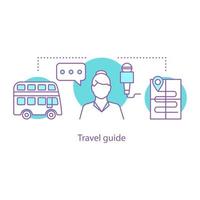 Travel guide concept icon vector