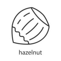 Hazelnut linear icon. Thin line illustration. Contour symbol. Vector isolated outline drawing