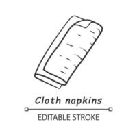 Cloth napkins linear icon vector