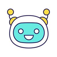 Chatbot color icon vector