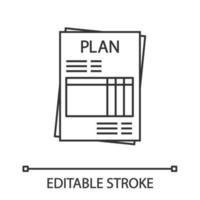 Audit planning linear icon vector