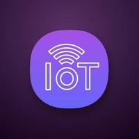 Internet of things app icon vector