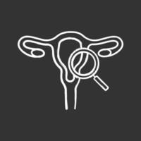 icono de tiza de examen ginecológico vector
