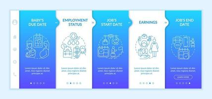 Calculating parental pay requirements vector infographic template