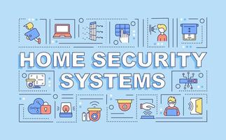 Home security systems word concepts banner vector