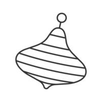 Humming top linear icon. Thin line illustration. Contour symbol. Vector isolated outline drawing