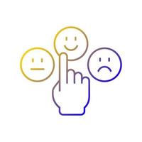 Emotional maturity gradient linear vector icon