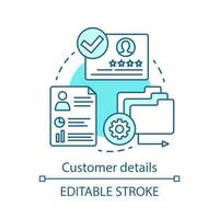 Customer details concept icon vector