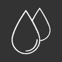 Water drops chalk icon vector