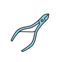 Cuticle nipper color icon. Isolated vector illustration