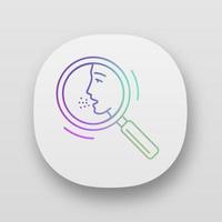 Allergy diagnosis app icon vector