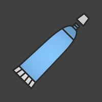 Toothpaste color icon. Cream tube. Isolated vector illustration