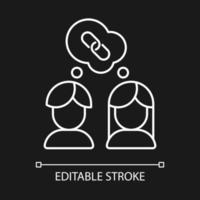 Understanding other options white linear icon for dark theme vector