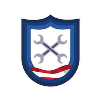 shield with tools vector
