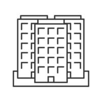 icono lineal de edificio de varios pisos. Ilustración de línea fina. edificio de apartamentos. símbolo de contorno. dibujo de contorno aislado vectorial vector