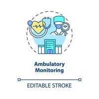 icono del concepto de monitoreo ambulatorio vector