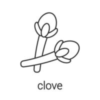 Clove linear icon. Thin line illustration. Carnation. Contour symbol. Vector isolated outline drawing