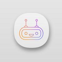 Chatbot app icon vector