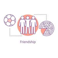 Male friendship concept icon vector