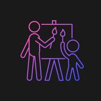 Painting with parent gradient vector icon for dark theme