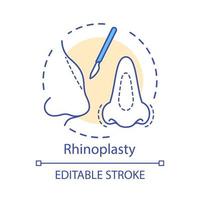 icono de concepto de rinoplastia vector