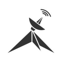 Satellite dish glyph icon vector