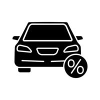 Auto loan glyph icon vector