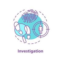 Investigation concept icon vector