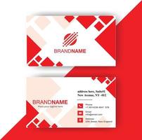 business card mockup in red colour vector