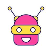 Chatbot color icon vector