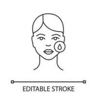 Makeup removal linear icon vector