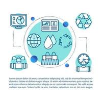 Water industry concept linear illustration vector