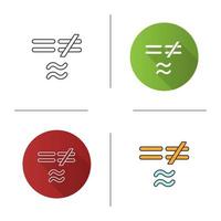 Math symbols icon vector