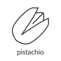 Pistachio linear icon. Thin line illustration. Contour symbol. Vector isolated outline drawing