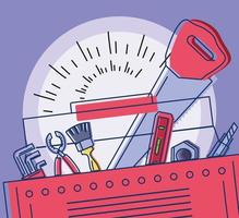 tools in toolbox vector