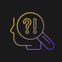 Self monitoring vector icon for dark theme
