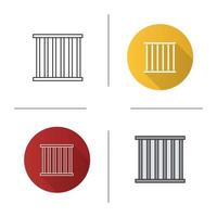 Prison bars icon vector