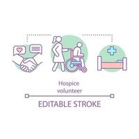Hospice volunteer concept icon vector