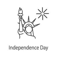 The Statue of Liberty linear icon vector