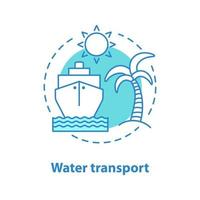 icono del concepto de transporte de agua vector