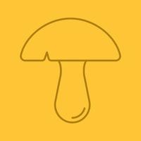 Mushroom linear icon. Thin line outline symbols on color background. Vector illustration