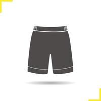 Swimming trunks glyph icon. Silhouette symbol. Sport shorts. Negative space. Vector isolated illustration